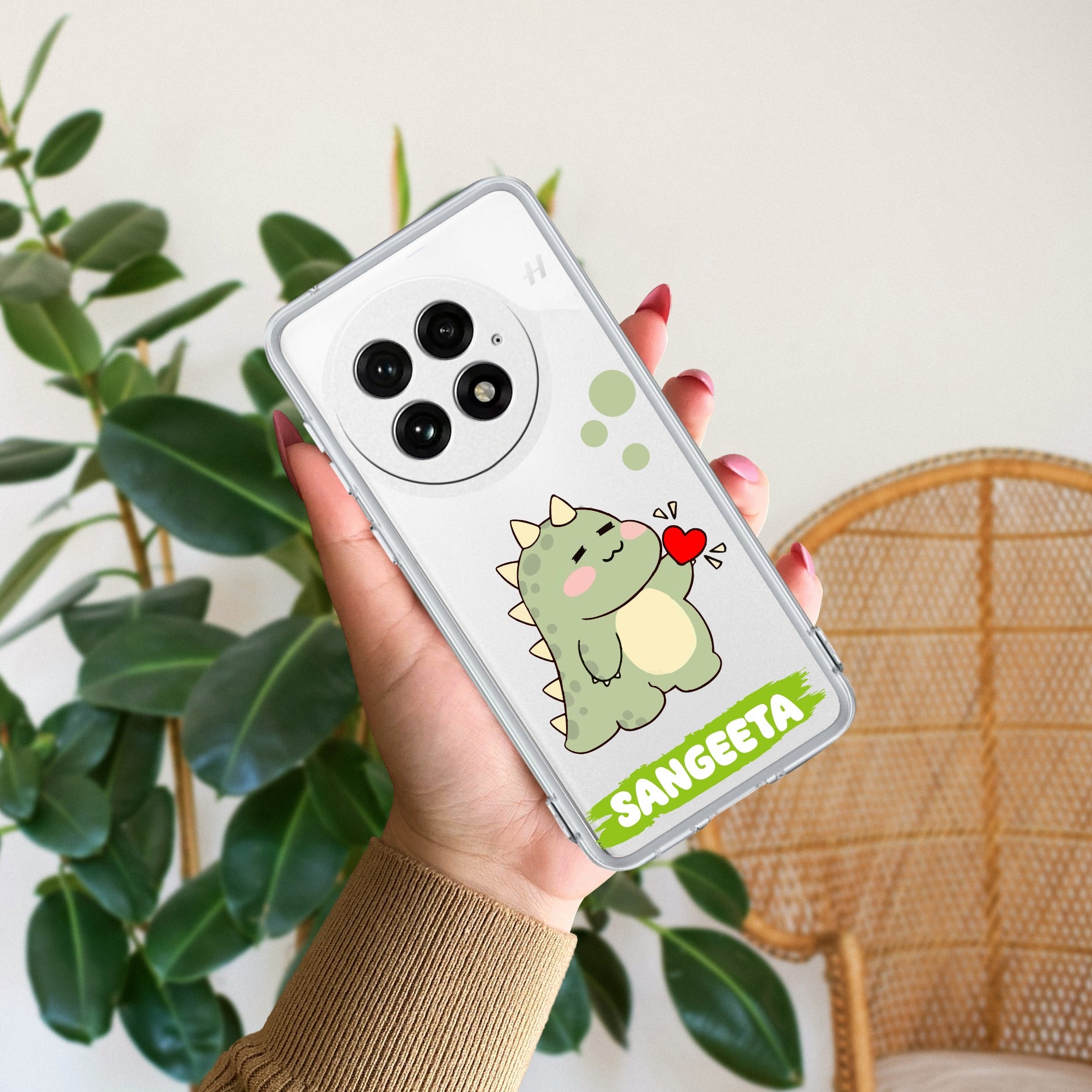 Mini Dino Customize Anti Yellow Case For OnePlus 13 5G