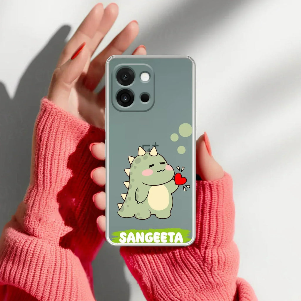 Mini Dino Customize Transparent Silicon Case For OnePlus Nord CE 4 5G