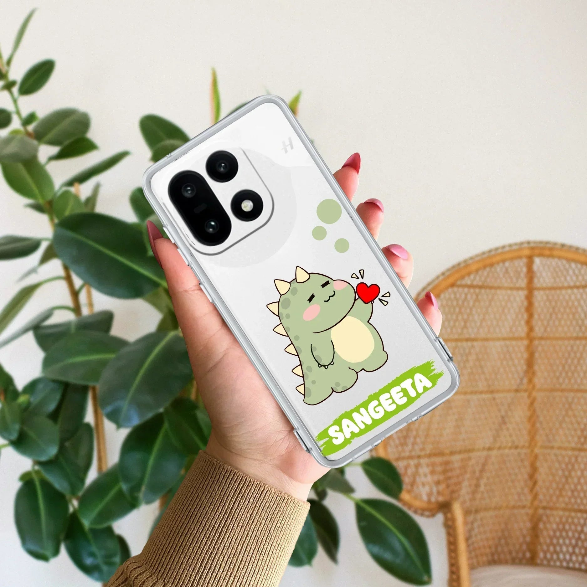 Mini Dino Customize Transparent Silicon Case For OnePlus