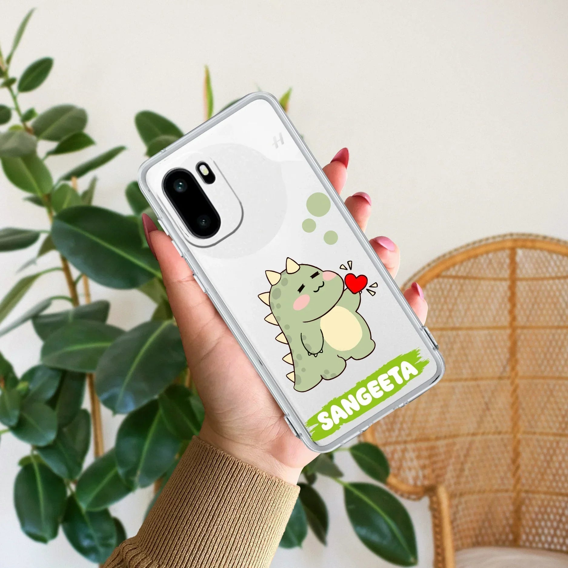 Mini Dino Customize Transparent Silicon Case For OnePlus