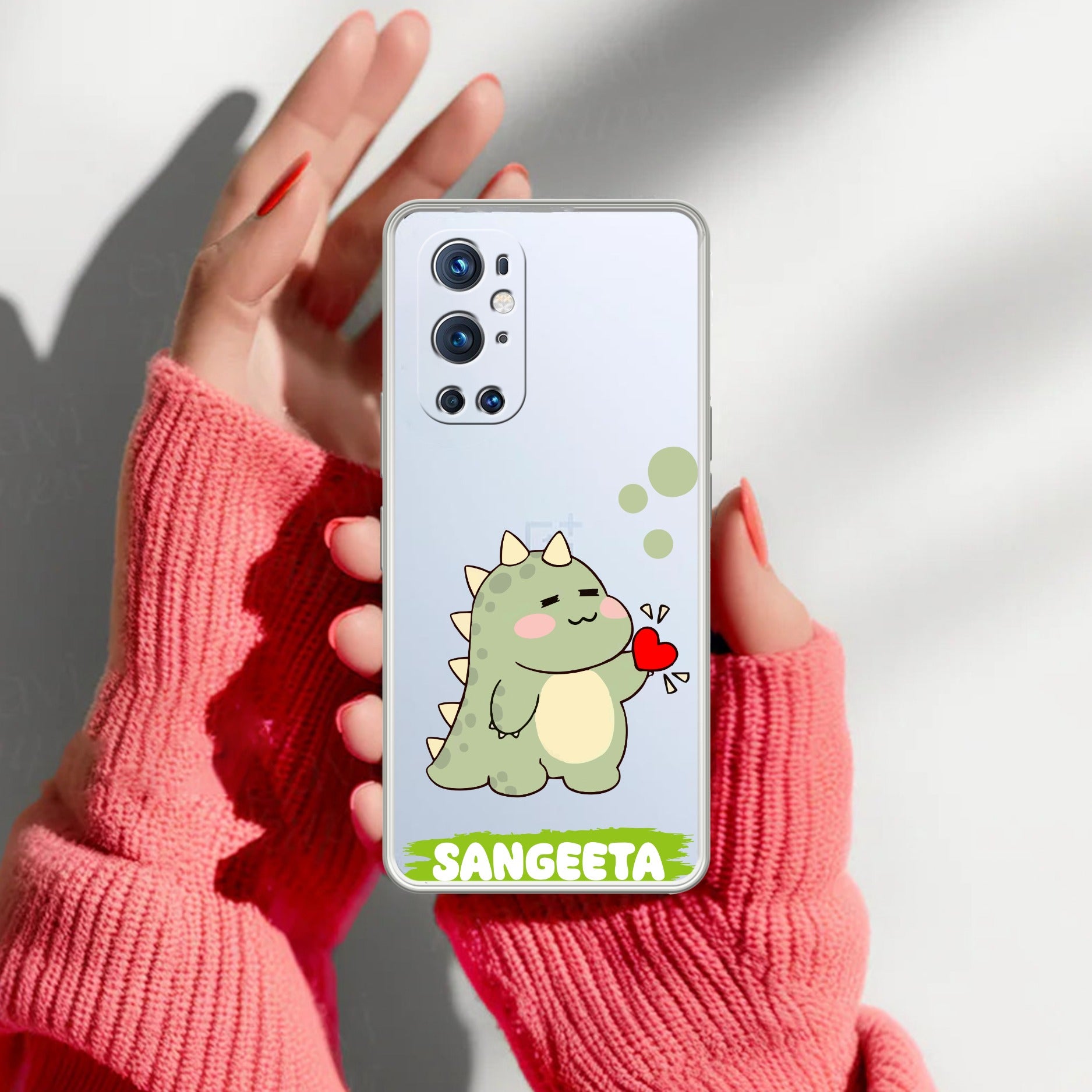 Mini Dino Customize Transparent Silicon Case For OnePlus