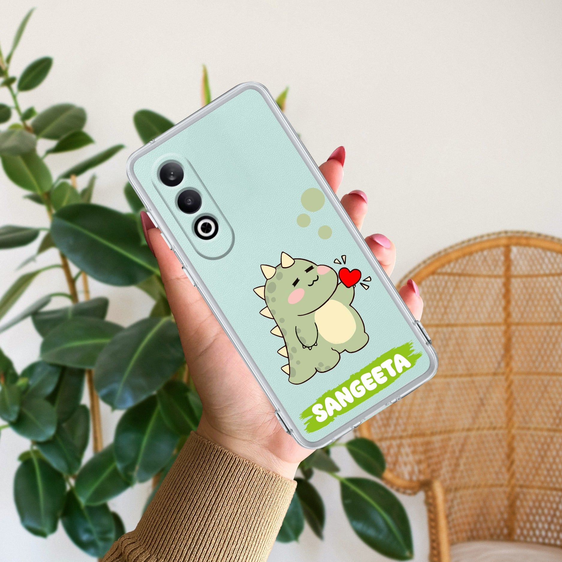 Mini Dino Customize Transparent Silicon Case For OnePlus