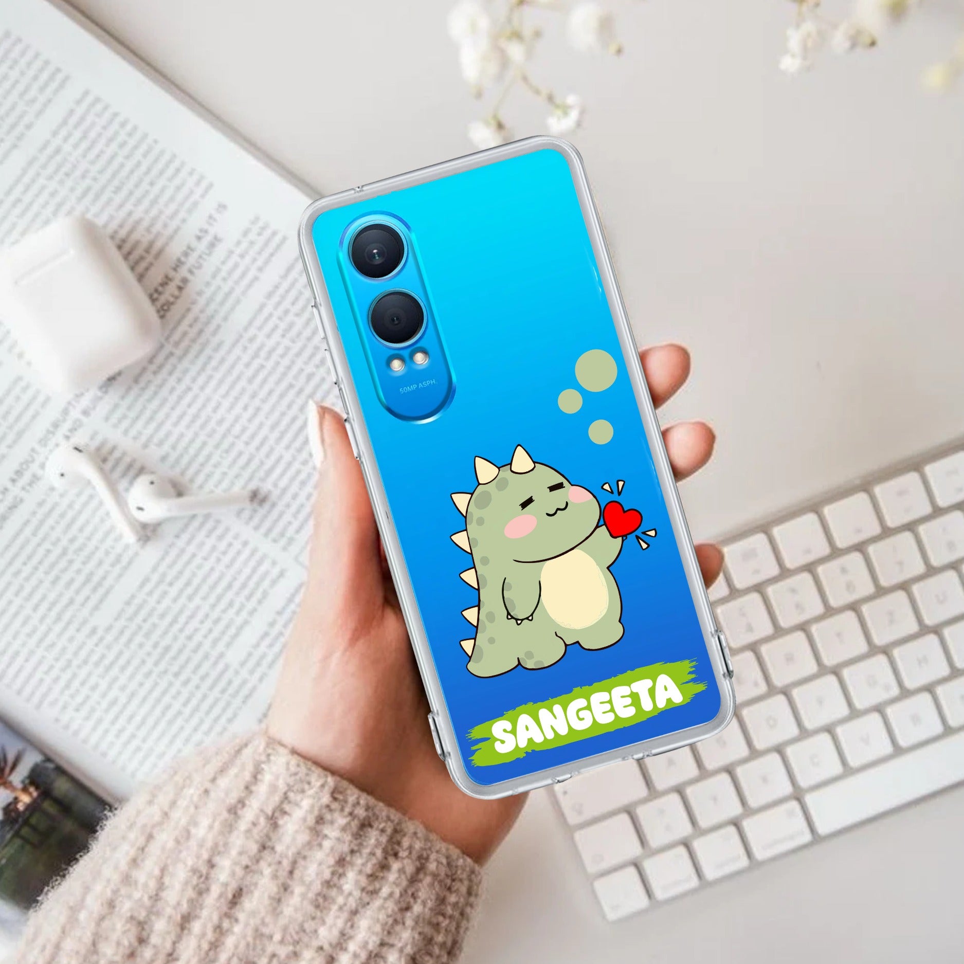 Mini Dino Customize Transparent Silicon Case For OnePlus