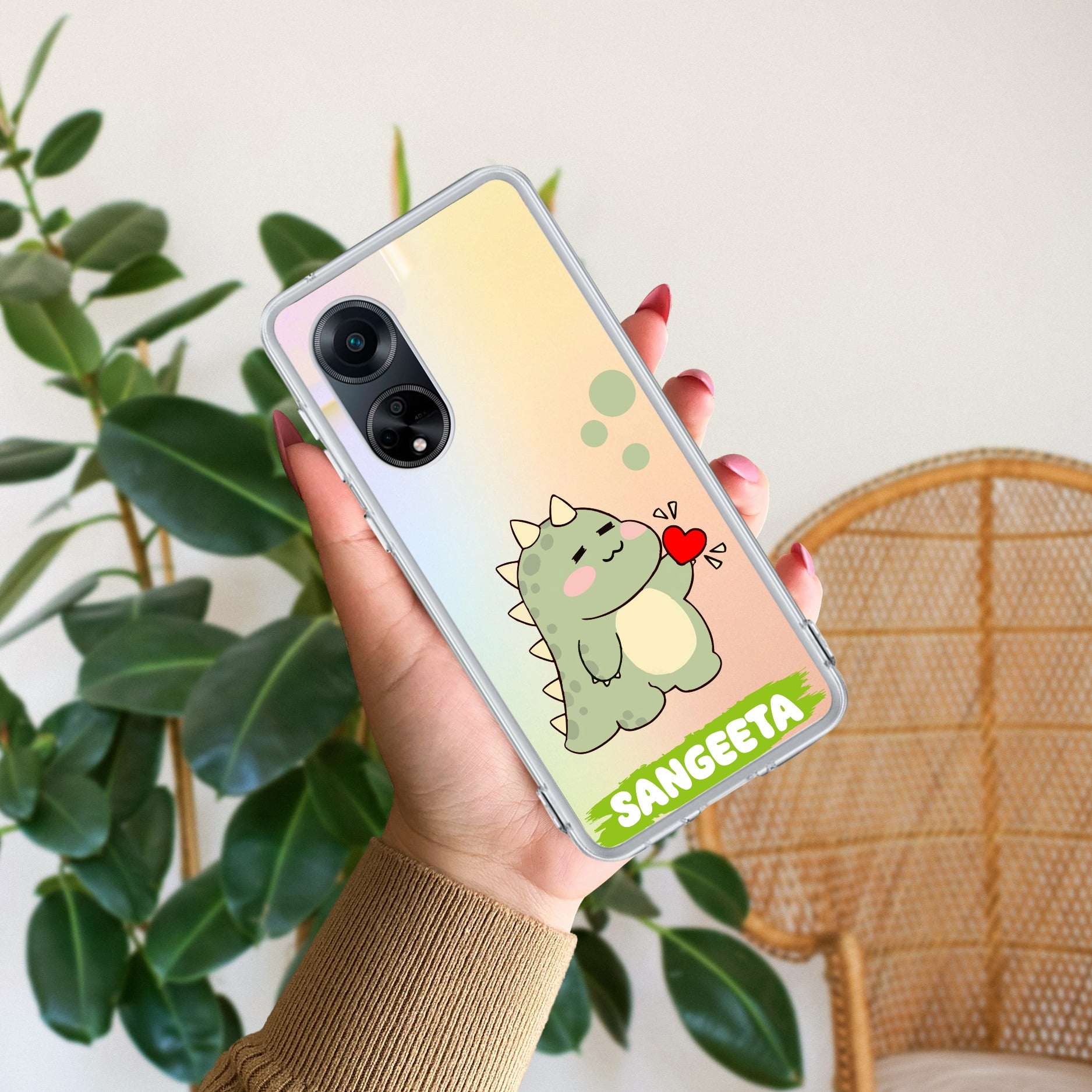 Mini Dino Customize Anti Yellow Case For Oppo F23 5G