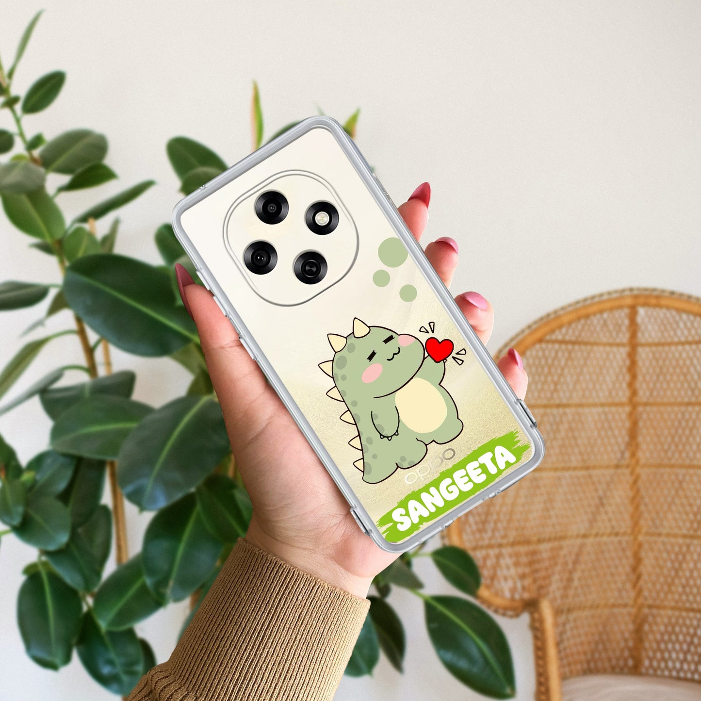 Mini Dino Customize Transparent Silicon Case For Oppo