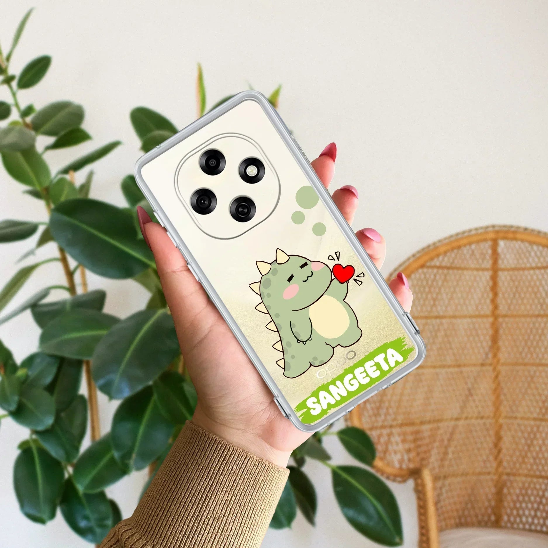 Mini Dino Customize Anti Yellow Case For Oppo F31 Pro 5G