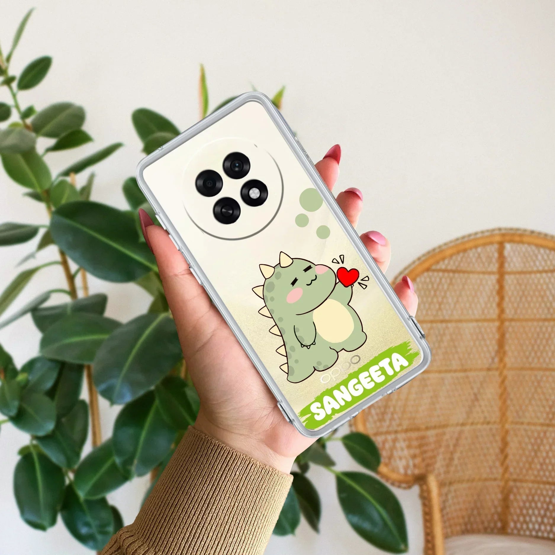 Mini Dino Customize Anti Yellow Case For Oppo F31 Pro Plus 5G