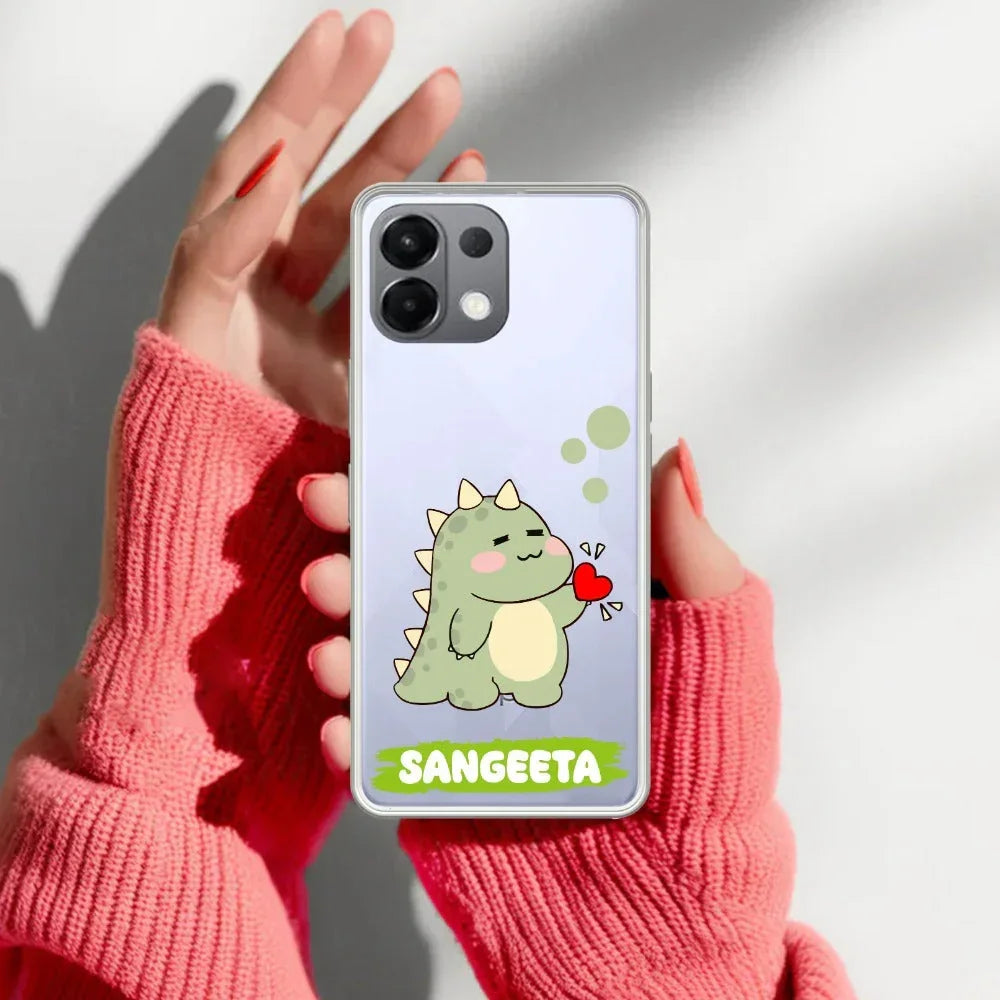 Mini Dino Customize Transparent Silicon Case For Oppo Reno 13 Pro 5G