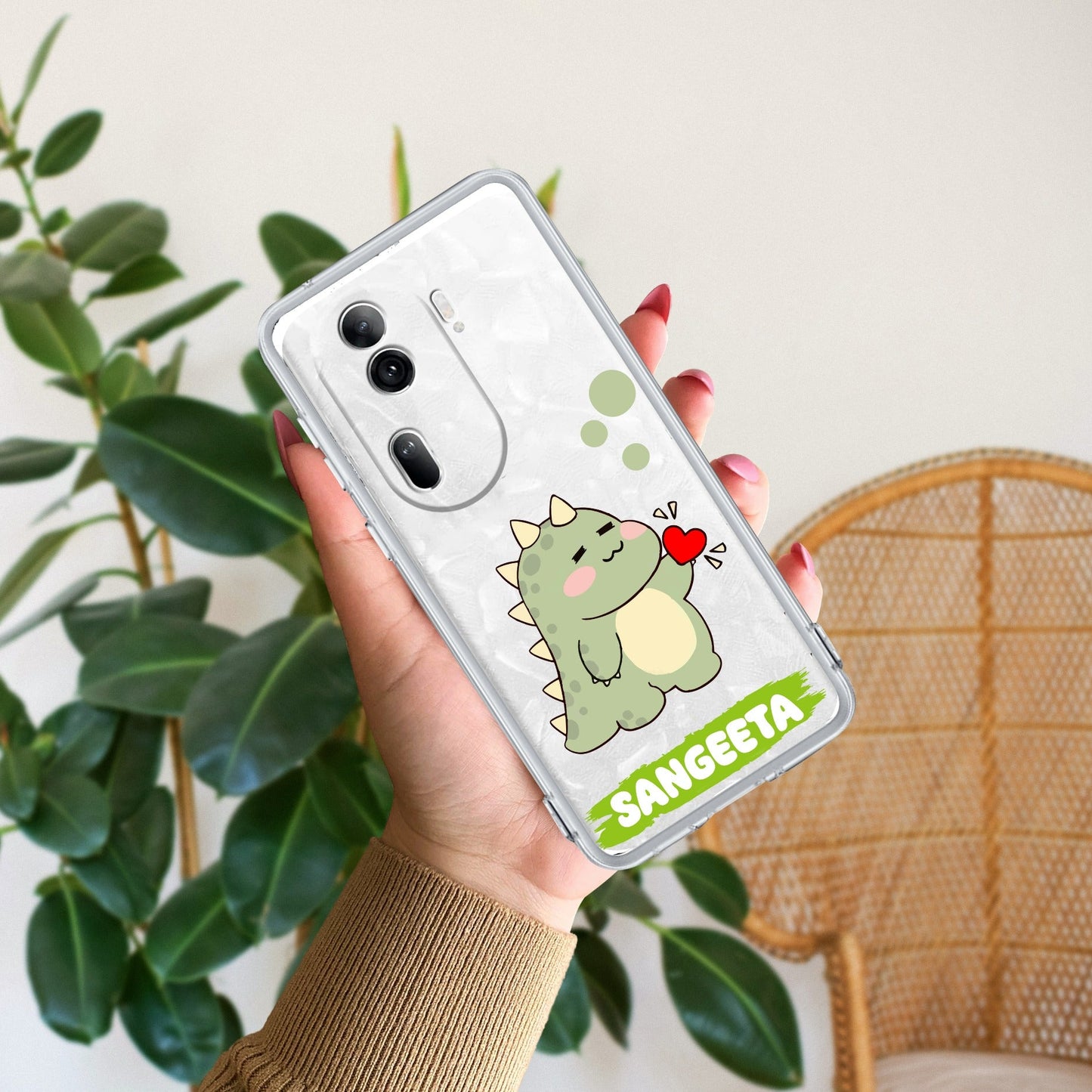 Mini Dino Customize Transparent Silicon Case For Oppo
