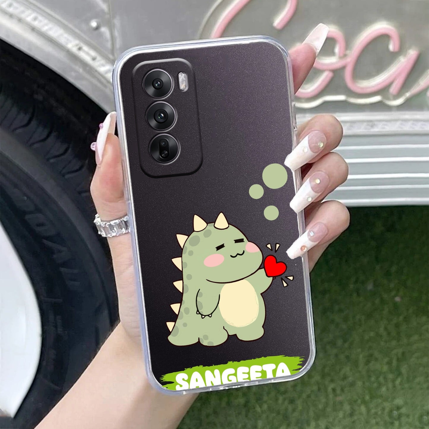 Mini Dino Customize Transparent Silicon Case For Oppo