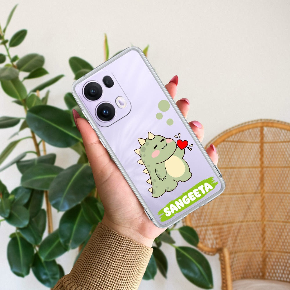 Mini Dino Customize Transparent Silicon Case For Oppo
