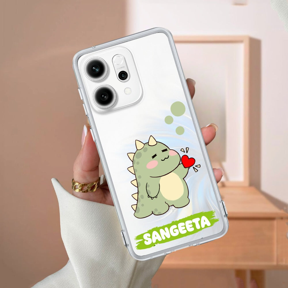 Mini Dino Customize Transparent Silicon Case For Oppo