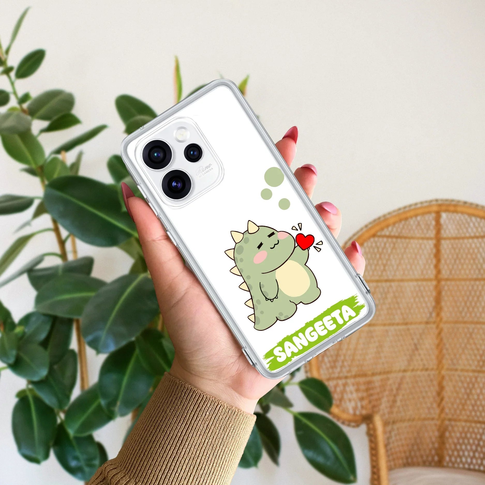 Mini Dino Customize Anti Yellow Case For Oppo Reno 15 Pro Mini 5G