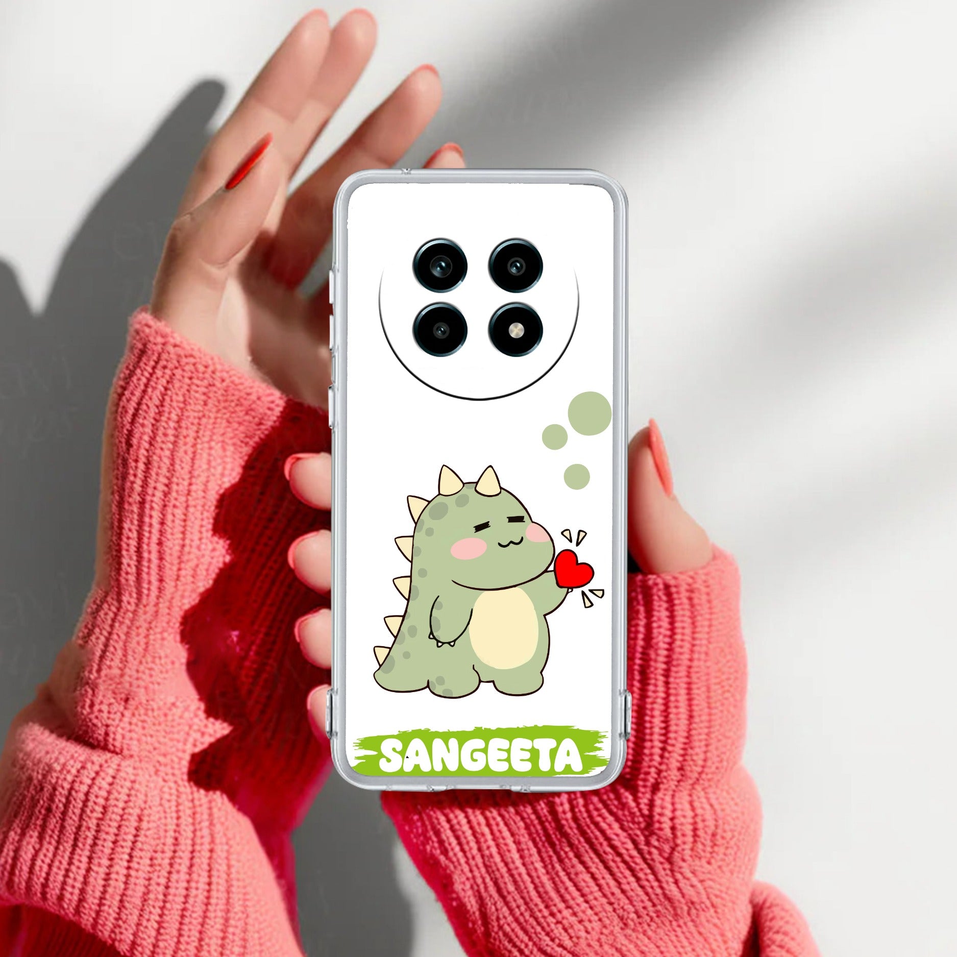 Mini Dino Customize Transparent Silicon Case For Realme 14 Pro Lite 5G