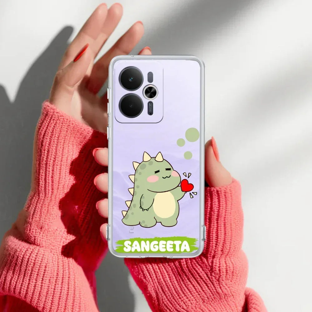 Mini Dino Customize Transparent Silicon Case For Realme Narzo 70 5G
