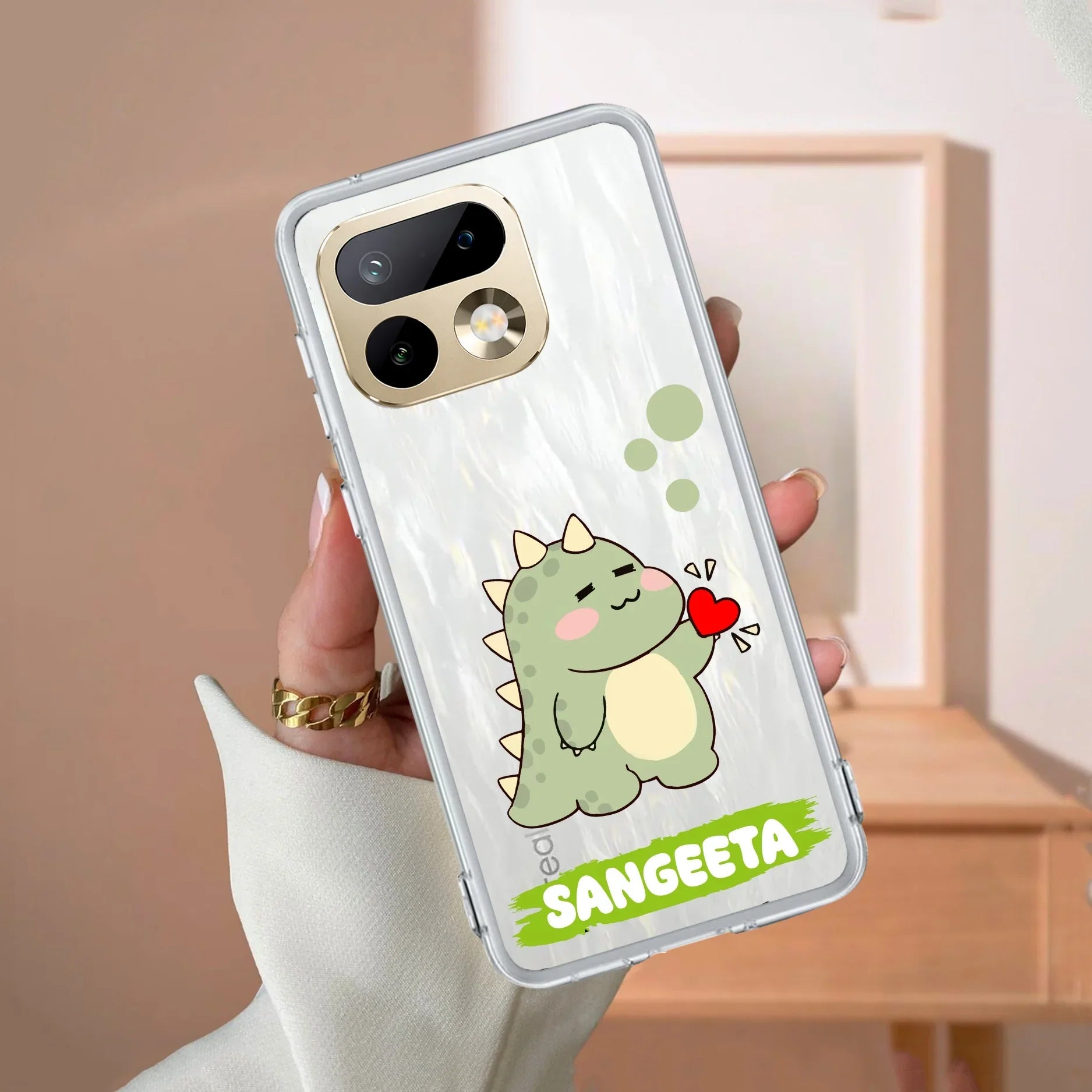 Mini Dino Customize Transparent Silicon Case For Realme Narzo 80 Lite 5G