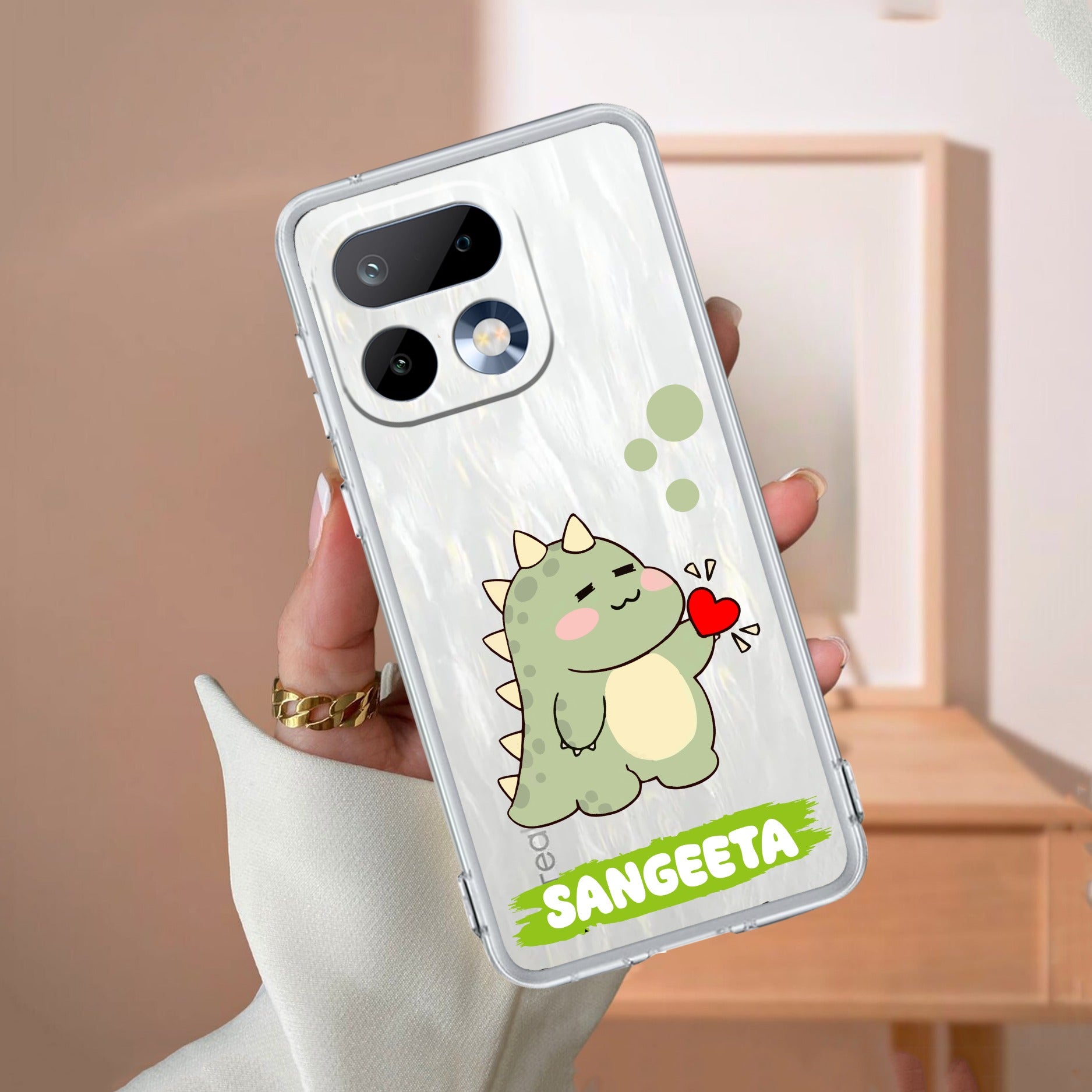 Mini Dino Customize Anti Yelllow Case For Realme 16 Pro 5G