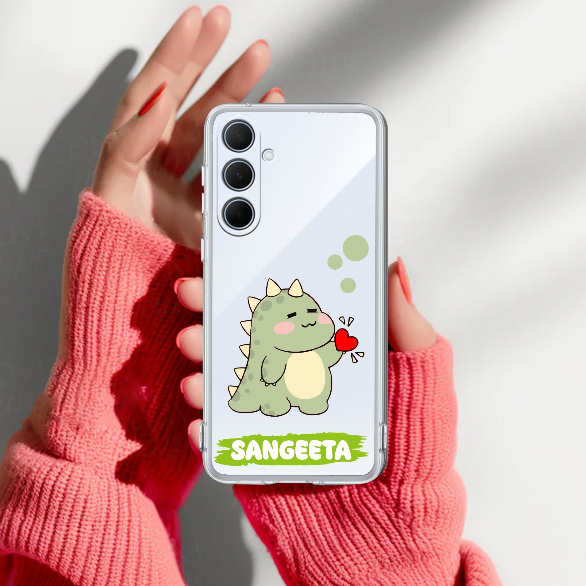 Mini Dino Customize Transparent Silicon Case For Samsung Galaxy A57 5G