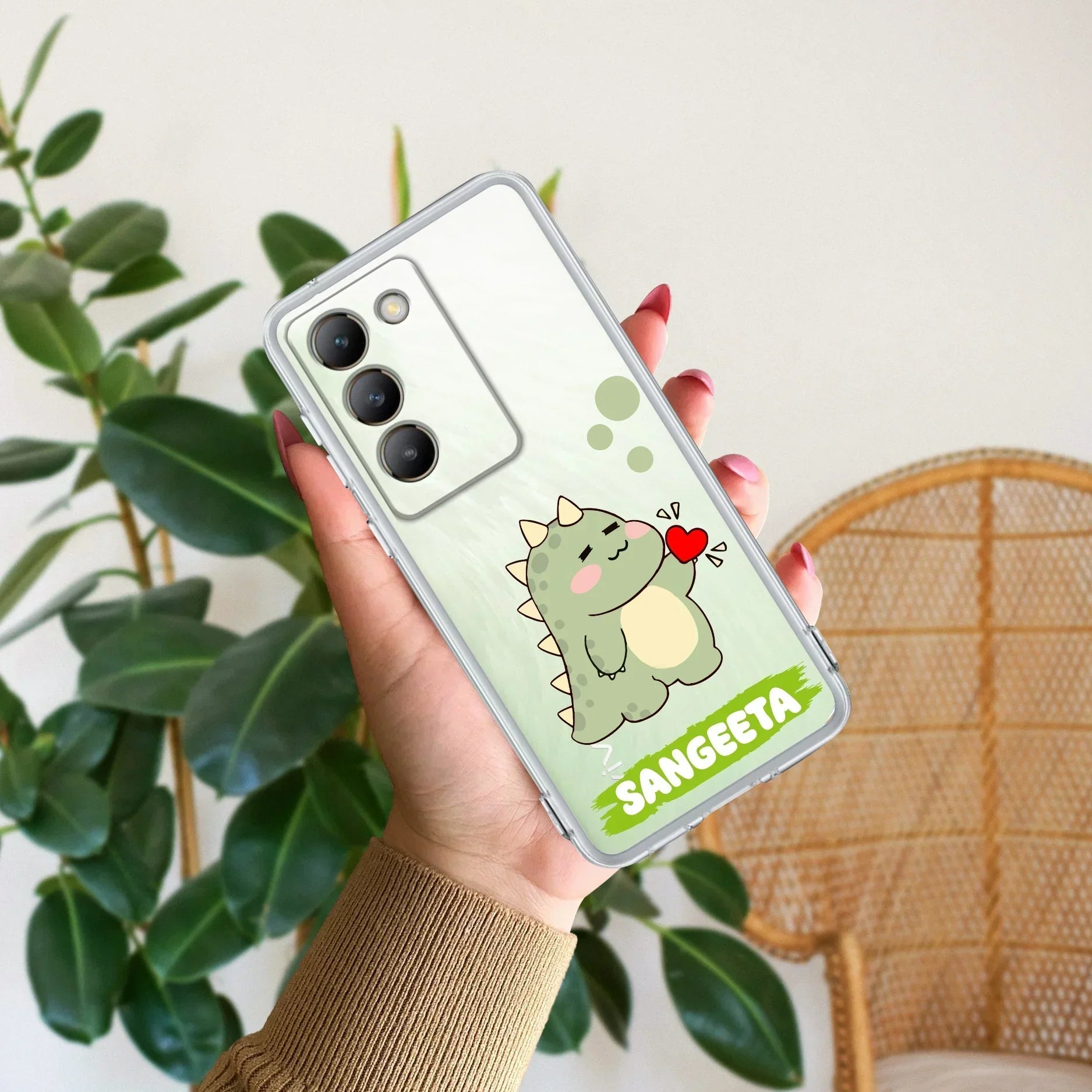Mini Dino Customize Transparent Silicon Case For Vivo T4 5G
