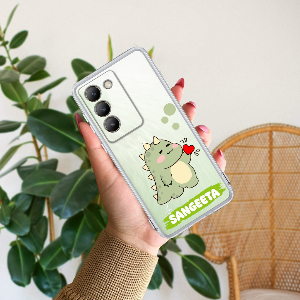 Mini Dino Customize Transparent Silicon Case For Vivo T3 5G