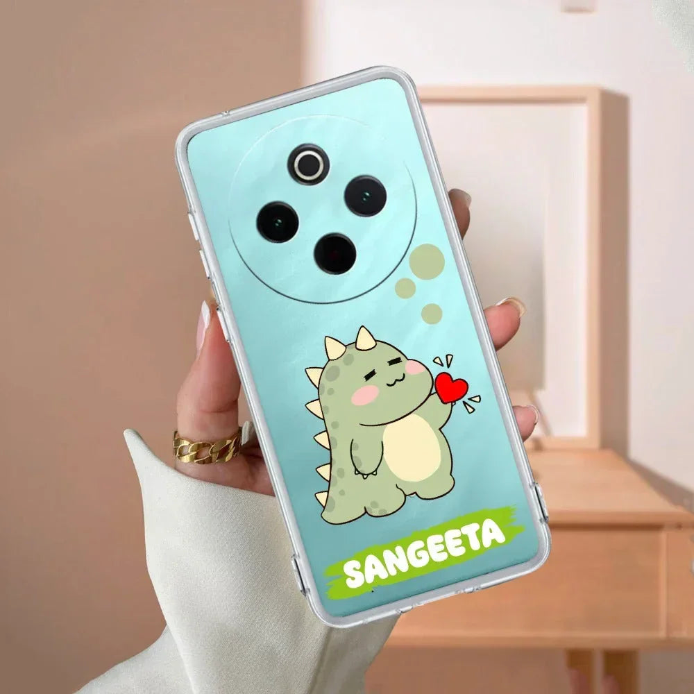 Mini Dino Customize Transparent Silicon Case For Vivo Y28s/ Y28e