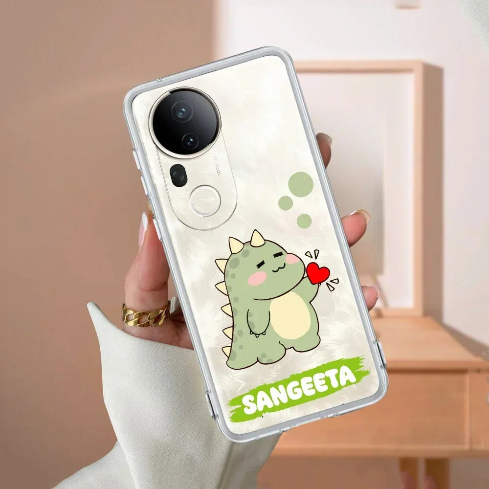 Mini Dino Customize Transparent Silicon Case For Vivo V20 SE
