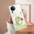 Mini Dino Customize Transparent Silicon Case For Vivo V20 SE
