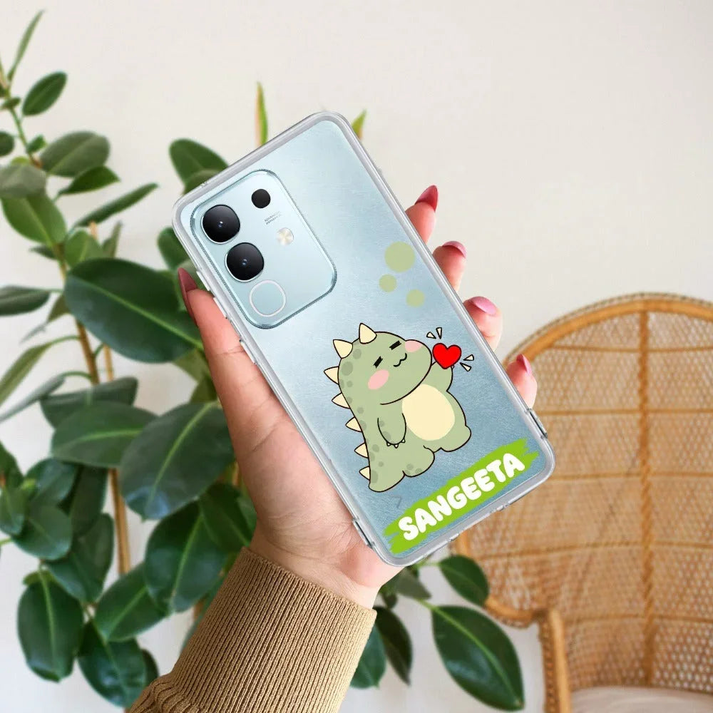 Mini Dino Customize Transparent Silicon Case For Vivo V21e 5G