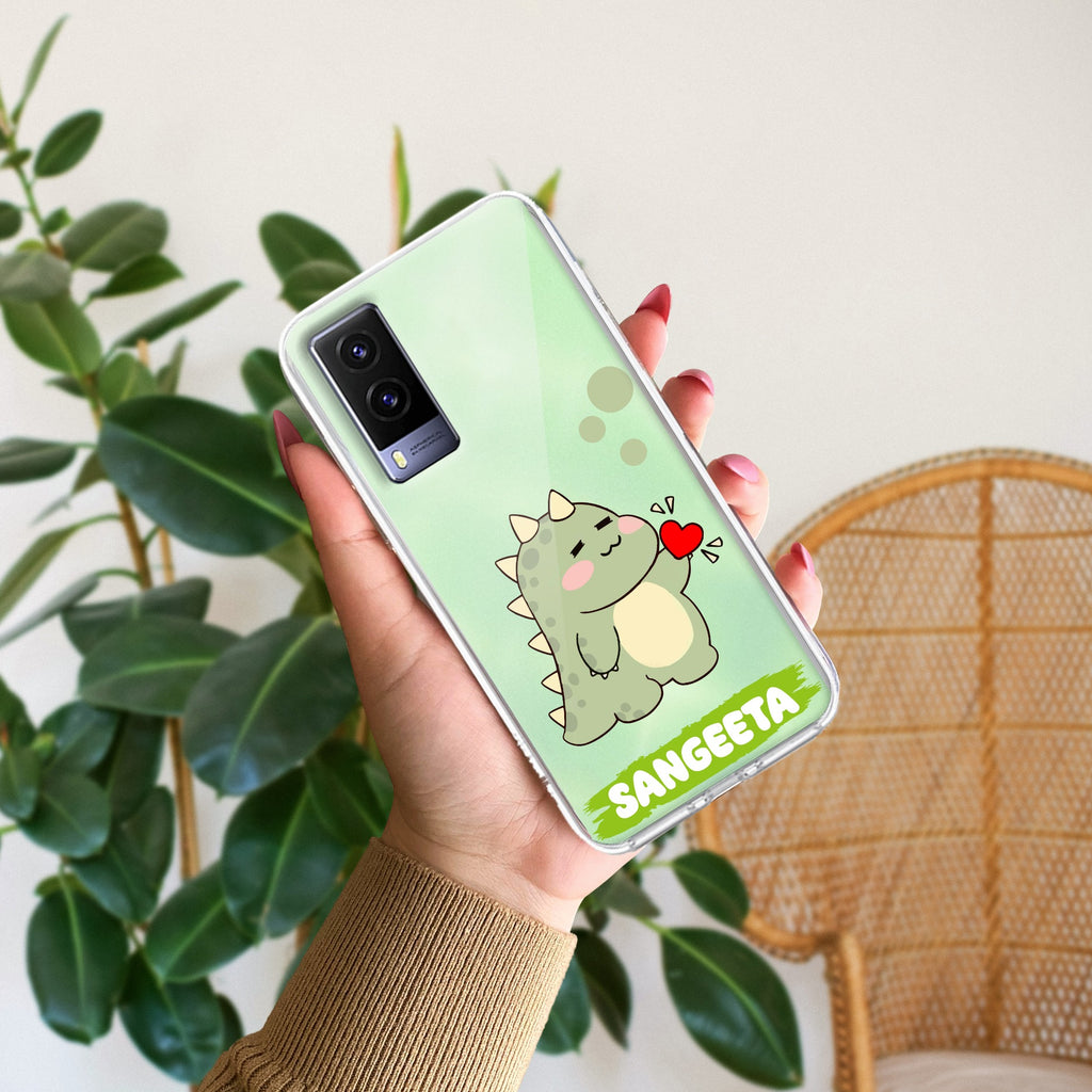 Mini Dino Customize Transparent Silicon Case For Vivo V21e 5G