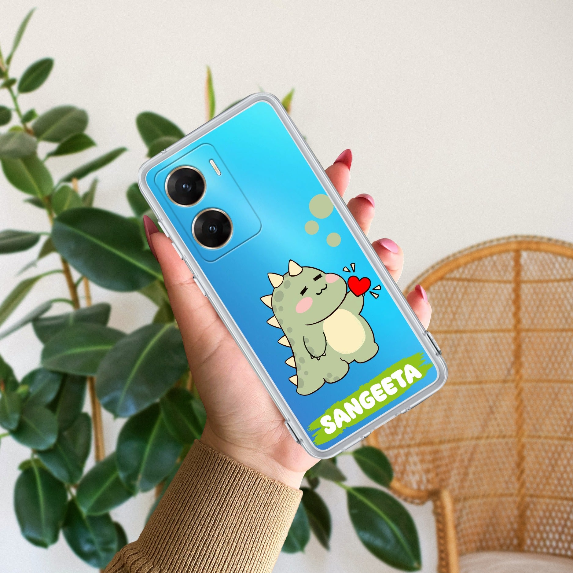 Mini Dino Customize Transparent Silicon Case For Vivo V29E 5G