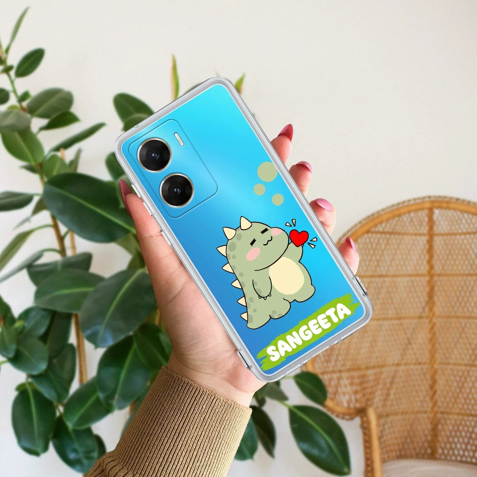 Mini Dino Customize Transparent Silicon Case For Vivo T3 5G