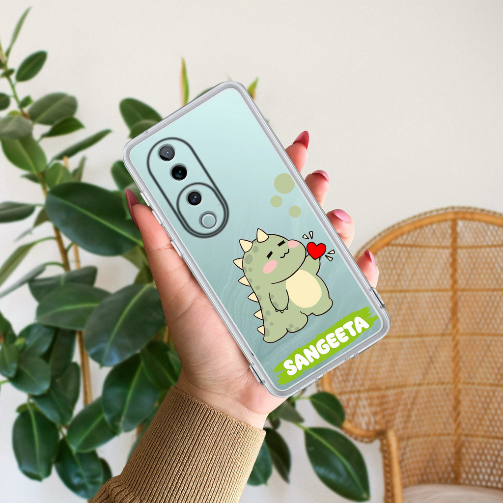 Mini Dino Customize Transparent Silicon Case For Vivo T3 Ultra