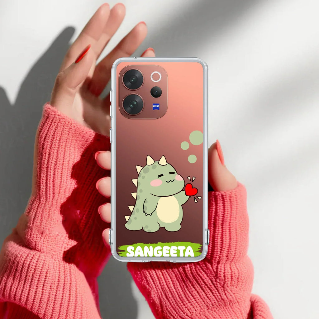 Mini Dino Customize Transparent Silicon Case For Vivo X200 FE