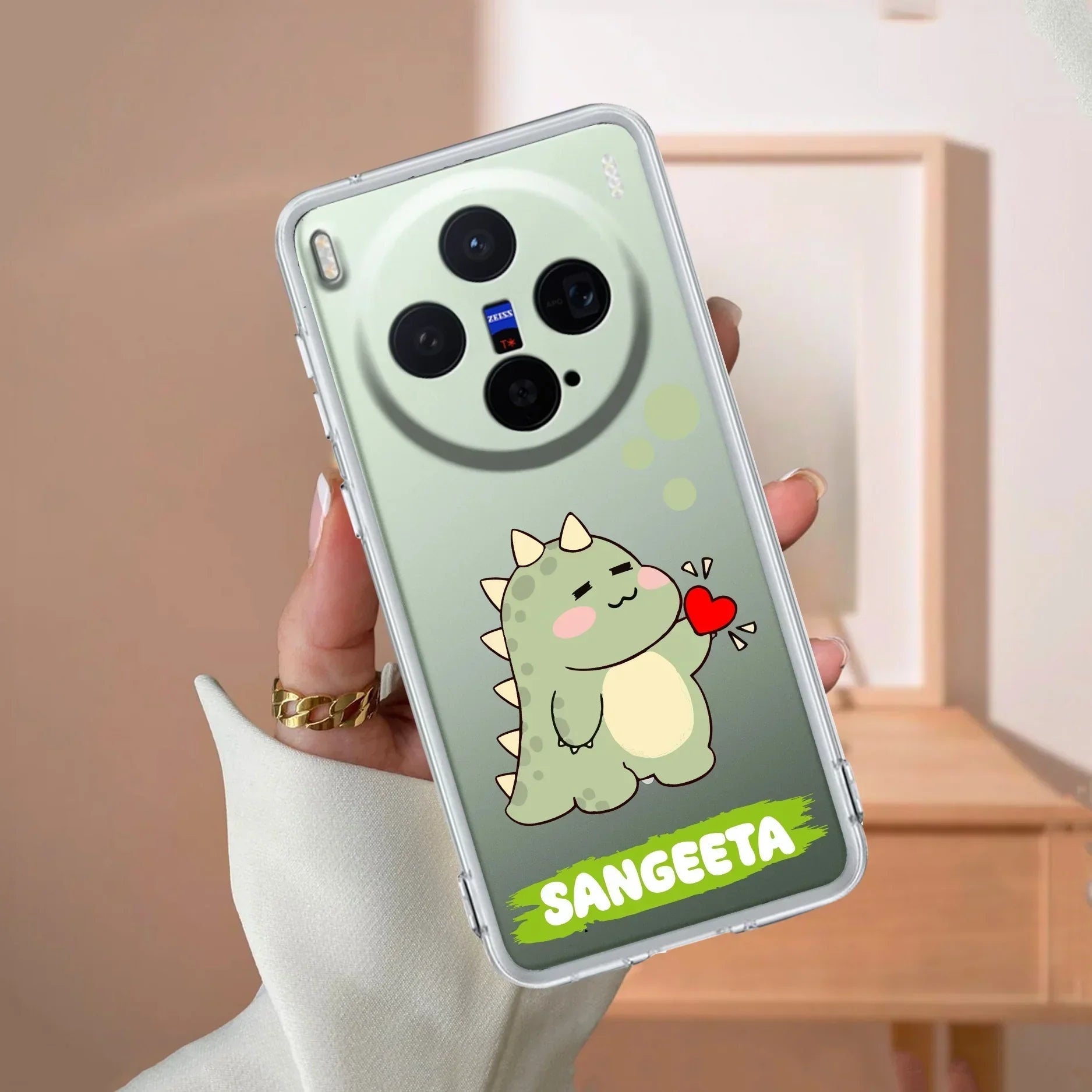 Mini Dino Customize Transparent Silicon Case For Vivo T4R 5G
