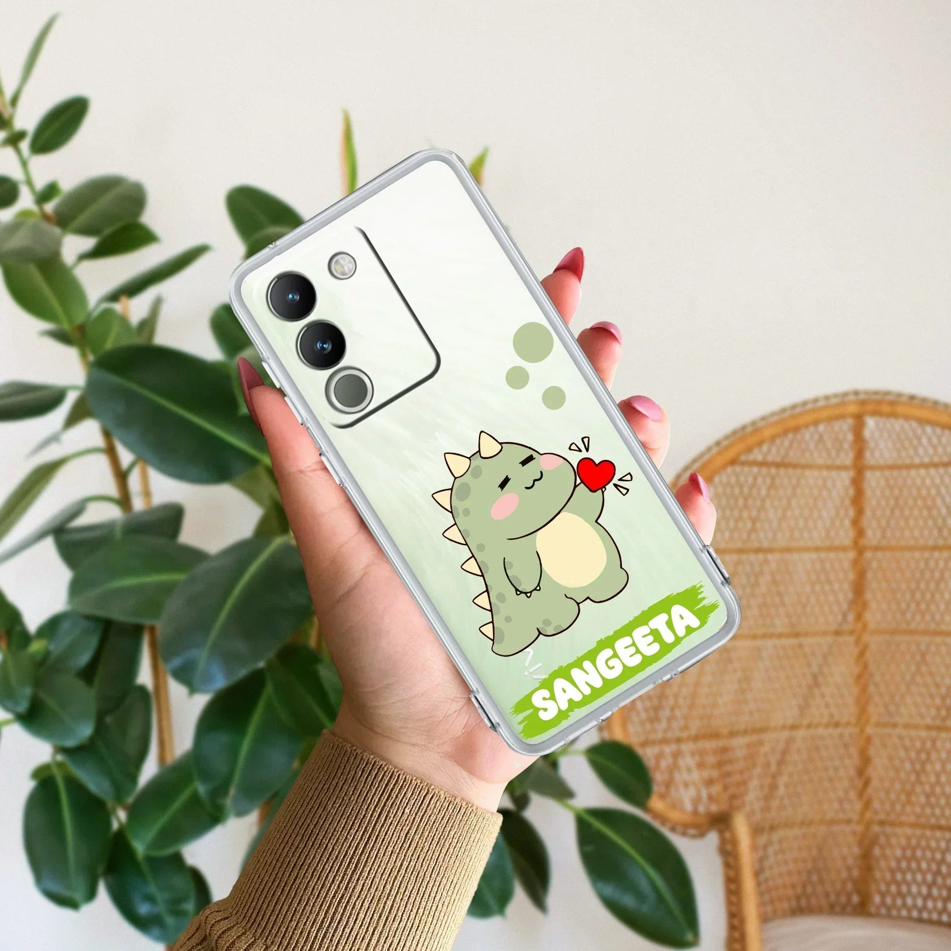 Mini Dino Customize Transparent Silicon Case For Vivo Y19 5G