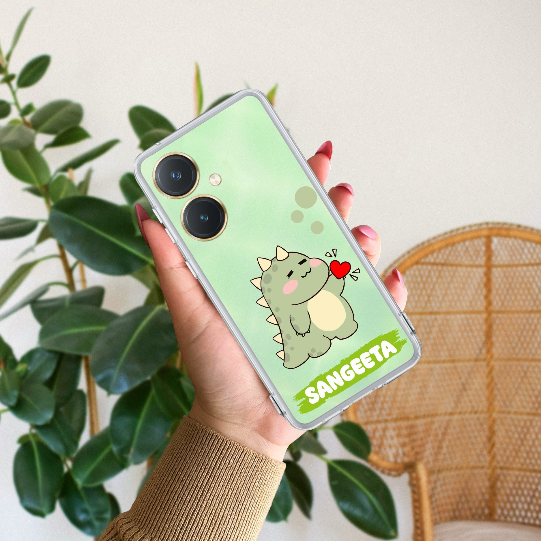 Mini Dino Customize Anti Yellow Case For Vivo Y27 4G