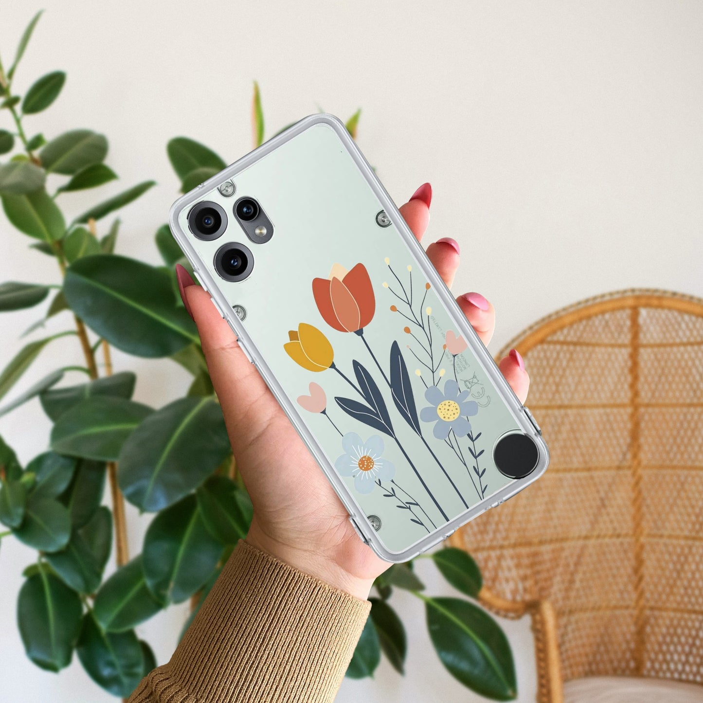 Minimal Flora Transparent Silicon Case For Nothing