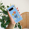 Minimal Flora Transparent Silicon Case For Google Pixel 8 Pro 5G