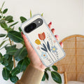 Minimal Flora Transparent Silicon Case For Google Pixel 9