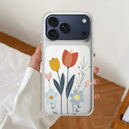 Minimal Flora Anti Yellow Clear Case For iPhone 17 Pro Max