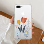Minimal Flora Anti Yellow Clear Case For iPhone 7 Plus / iPhone 8 Plus