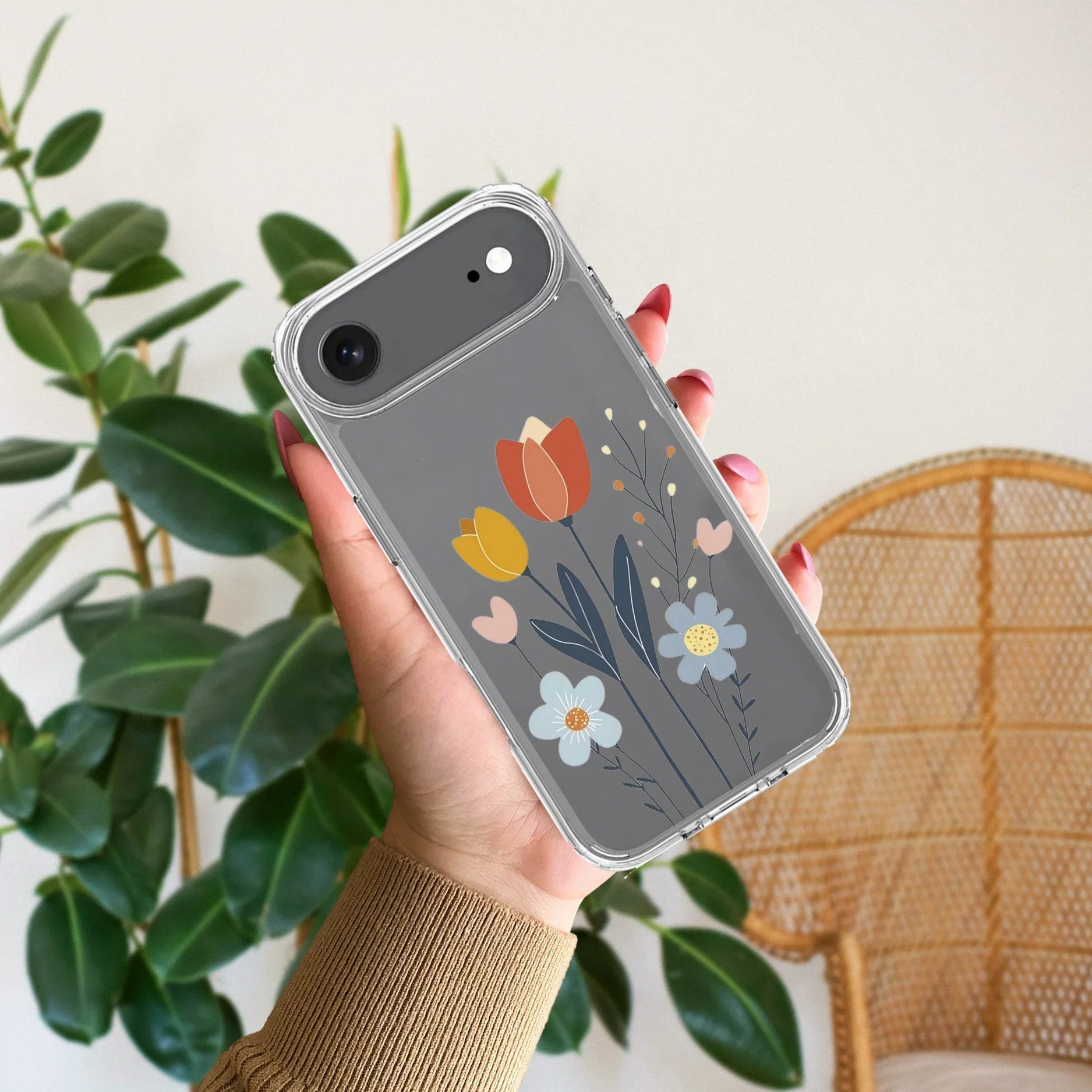 Minimal Flora Transparent Silicon Case For iPhone - ShopOnCliQ