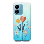 Minimal Flora Transparent Silicon Case For iQOO Z6 Lite 5G
