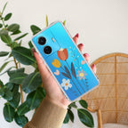 Minimal Flora Transparent Silicon Case For iQOO Z6 Pro 5G