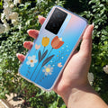 Minimal Flora Transparent Silicon Case For iQOO Z7s 5G