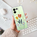Minimal Flora Transparent Silicon Case For iQOO Z7 Pro 5G