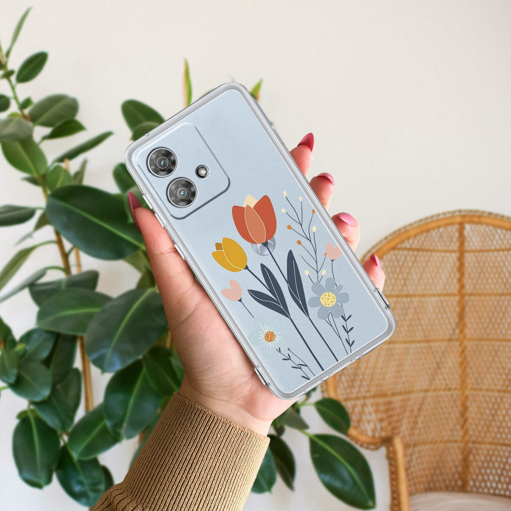 Minimal Flora Anti Yellow Case For Motorola Edge 40 Neo 5G