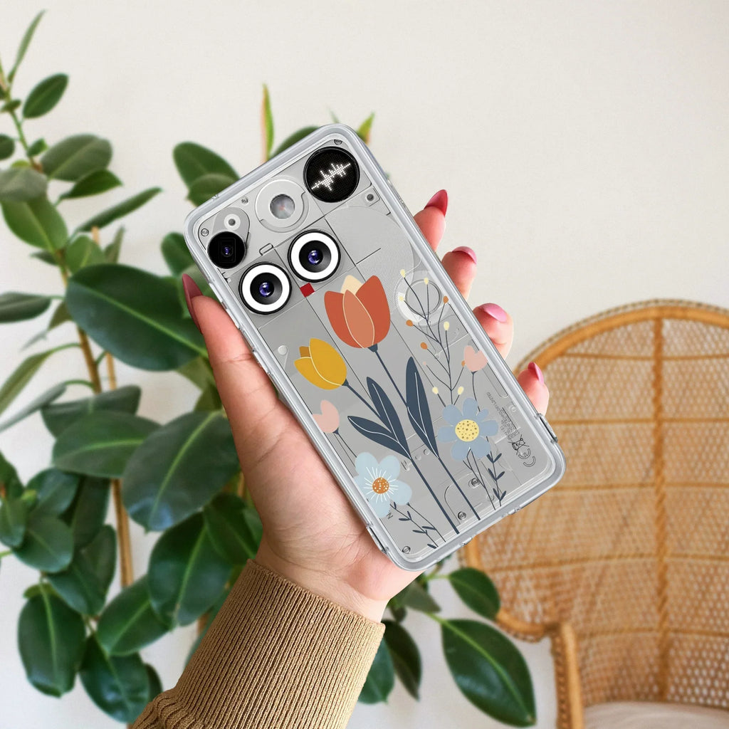 Minimal Flora Transparent Silicon Case For Nothing - ShopOnCliQ