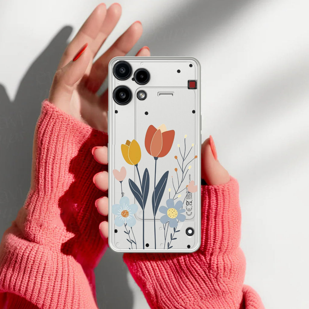 Minimal Flora Anti Yellow Case For Nothing Phone 3a Lite 5G