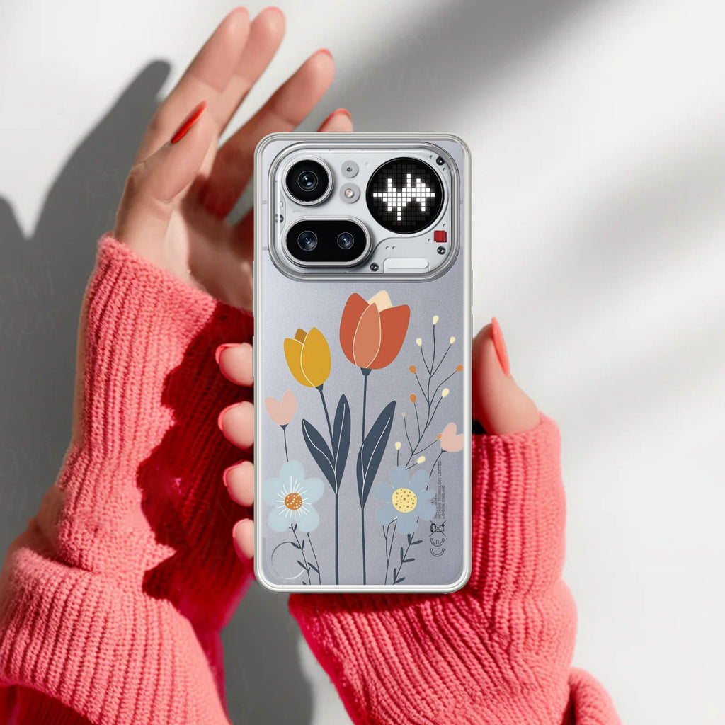 Minimal Flora Transparent Silicon Case For Nothing